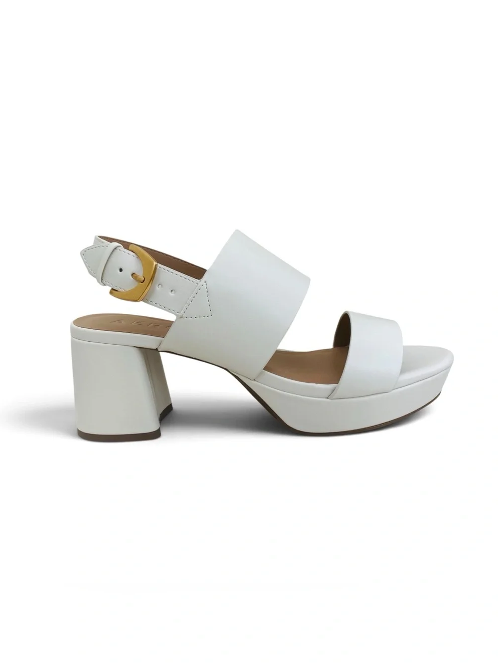 AEROSOLES Camilia Platform Sandals Sz 9M Minimalist Chunky Block Heel
